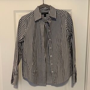 Banana Republic Blue White Striped Shirt